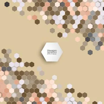 Geometric background, abstract hexagonal pattern vector Stock Illustration