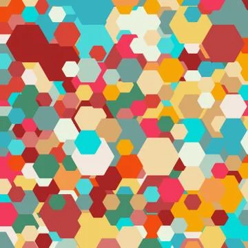 Geometric background, abstract hexagonal pattern vector イラスト素材