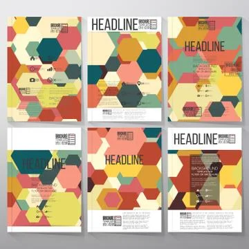 Geometric background, abstract hexagonal pattern vector. Business vector Stock Illustration