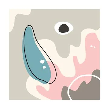 Geometric background, abstract pastel vector shapes. Contemporary abstract po Stock Illustration