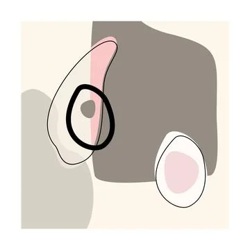 Geometric background, abstract pastel vector shapes. Contemporary abstract po Stock Illustration