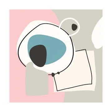 Geometric background, abstract pastel vector shapes. Contemporary abstract po Stock Illustration