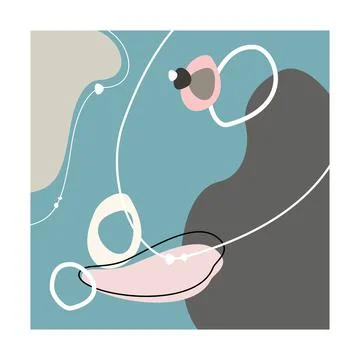 Geometric background, abstract pastel vector shapes. Contemporary abstract po Stock Illustration