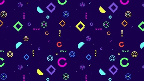 Geometric background with abstract shapes, lines, mobile forms. Stock Footage 159890674