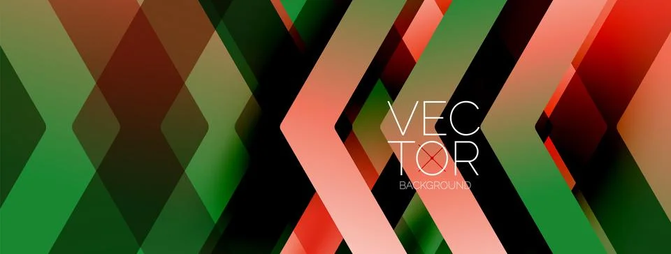 Geometric background adorned with dynamic arrows and sleek lines, forming Illustrazione stock