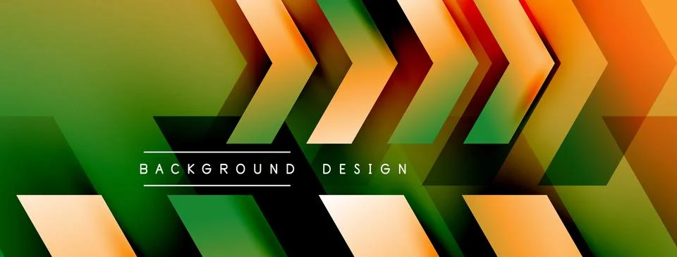 Geometric background adorned with dynamic arrows and sleek lines, forming Stock-Illustration