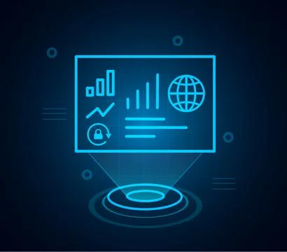 Geometric background and high tech circuit board connection system Stock Illustration