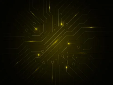 Geometric background and high tech circuit board connection system Illustrazione stock