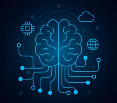 Geometric background and high tech circuit board connection system Stock Illustration