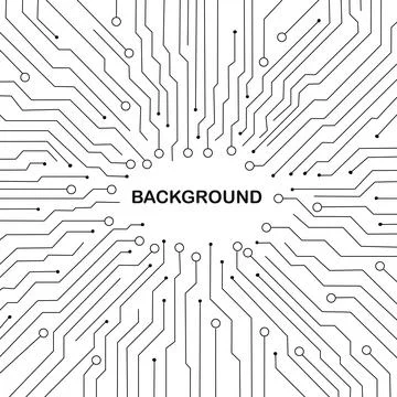 Geometric background and high tech circuit board connection system Stock Illustration