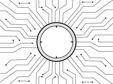 Geometric background and high tech circuit board connection system Stock Illustration