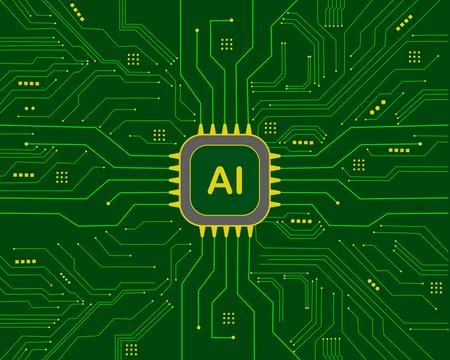 Geometric background and high tech circuit board connection system Stock Illustration