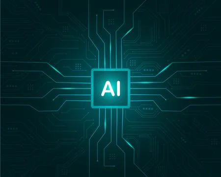 Geometric background and high tech circuit board connection system Stock Illustration