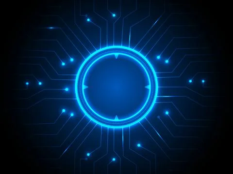 Geometric background and high tech circuit board connection system Stock Illustration
