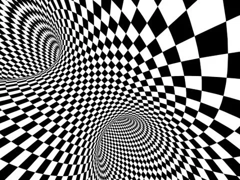 Geometric background with checkered texture of black and white colors 스톡 일러스트