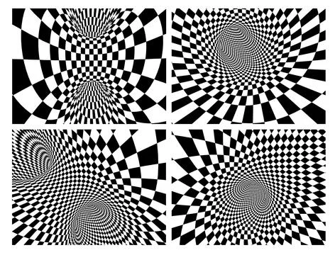 Geometric background with checkered texture of black and white colors Stock Illustration