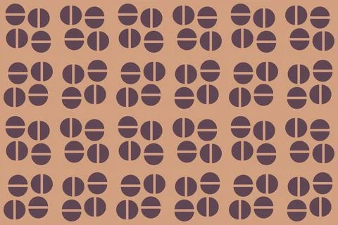 Geometric Background Circle Shapes and Designs Brown Colors Geometric Pattern Ilustración de archivo