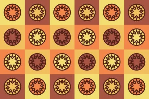 Geometric Background Circle Shapes and Designs Brown Colors Geometric Pattern Illustrazione stock