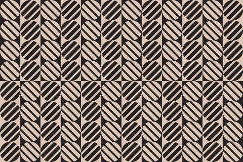 Geometric Background Circle Shapes and Designs Brown Colors Geometric Pattern Illustrazione stock