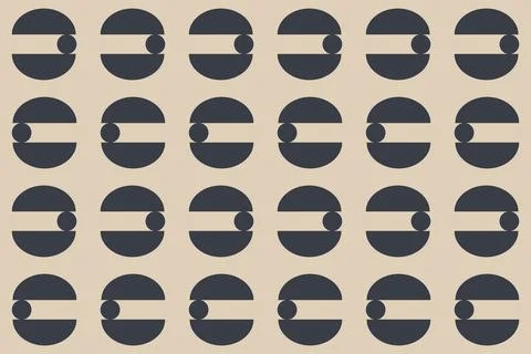 Geometric Background Circle Shapes and Designs Brown Colors Geometric Pattern Illustrazione stock