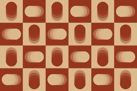 Geometric Background Circle Shapes and Designs Brown Colors Geometric Pattern Illustrazione stock