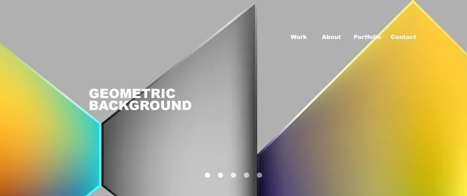 Geometric background with color gradient using rectangles, triangles, and lines Stock Illustration