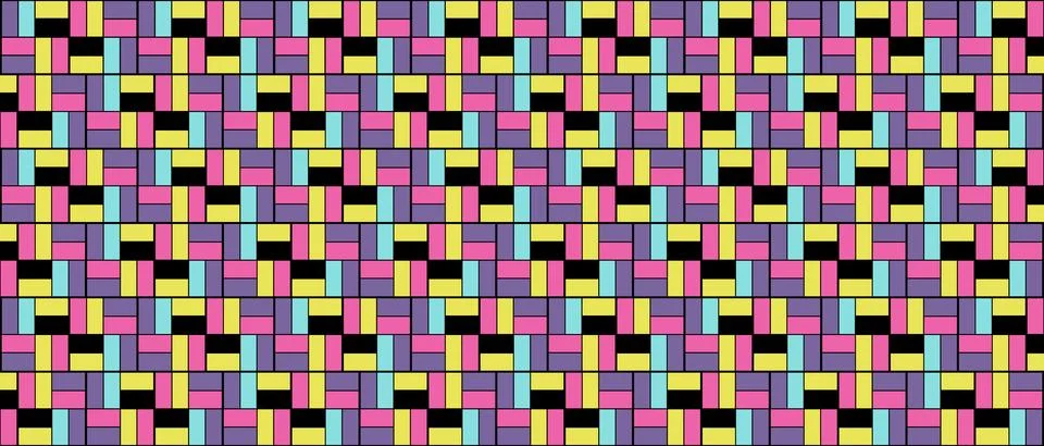 Geometric background with color squares pattern. Abstract wallpaper.  Illustrazione stock