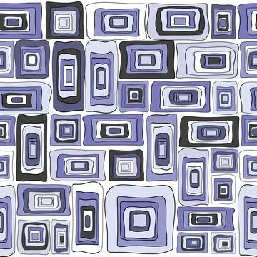 Geometric background with concentric squares in purple colors Stock Illustration