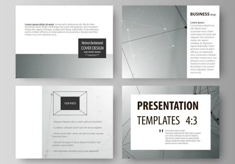 Geometric background, connected line and dots. Molecular structure. Scientifi Stock Illustration