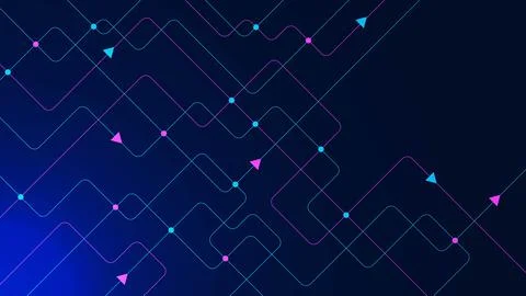 Geometric background with connecting dots and lines. Stock Illustration
