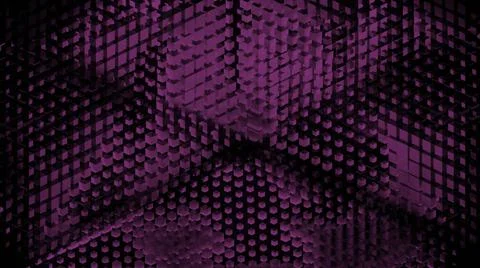 Geometric background of cubes moving in waves. Design. Psychedelic 3d background Stock Illustration