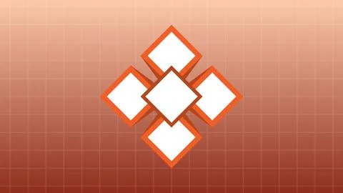 Geometric Background Design with Central Square Units and Gradient Grid Ilustración de archivo