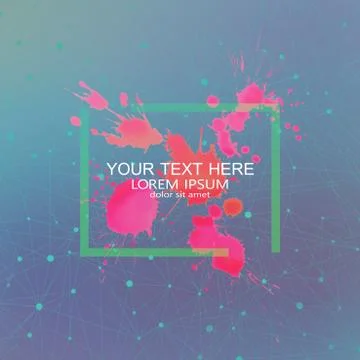 Geometric background dots with connections Illustrazione stock