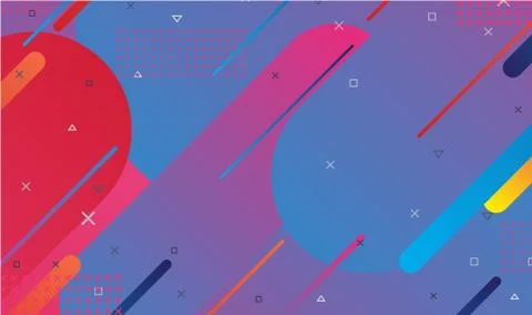 Geometric background. Dynamic shapes composition by lines and gradient with b 스톡 일러스트