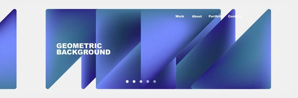Geometric background in electric blue gradient with rectangles and triangles 스톡 일러스트
