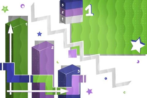 Geometric background with elements of infographics with copy space Stock-Illustration