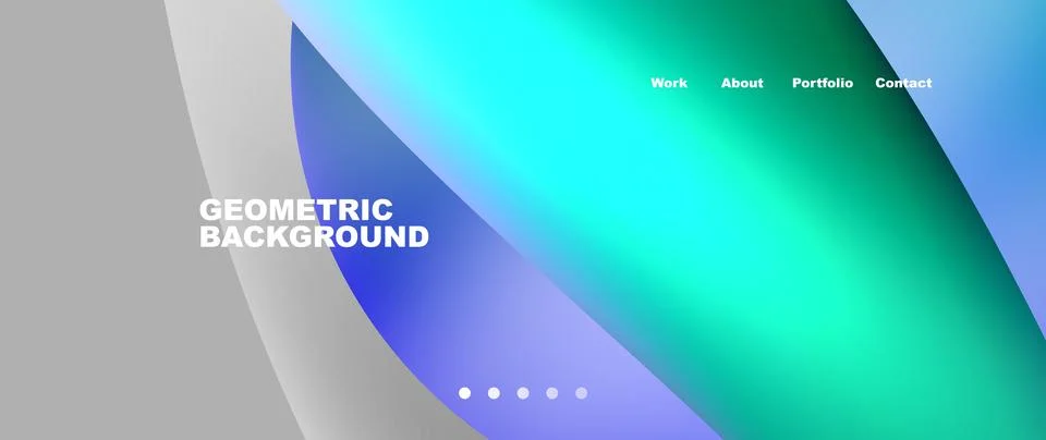 A geometric background featuring a blue and green gradient Illustrazione stock