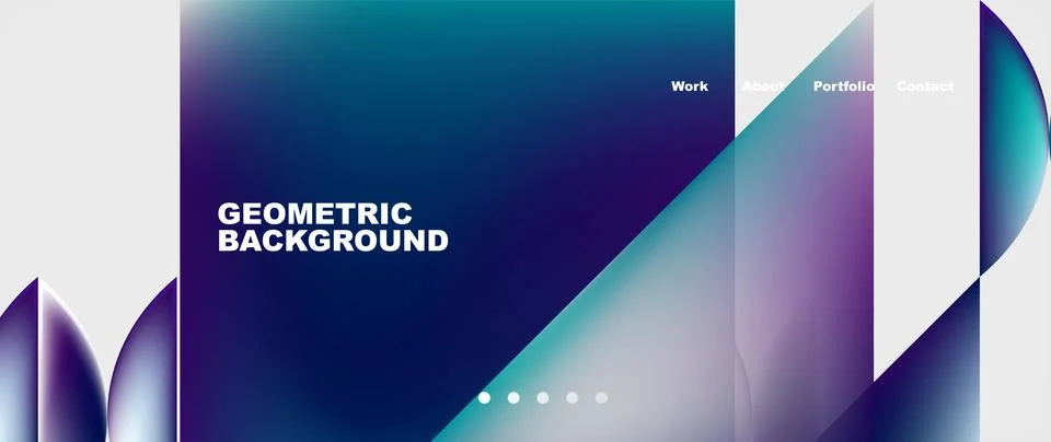 Geometric background featuring a gradient of azure and magenta colors Stock Illustration