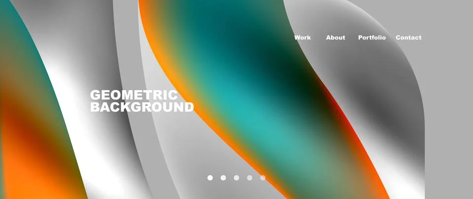 Geometric background featuring a gradient of colors, circles and rectangles Stock Illustration