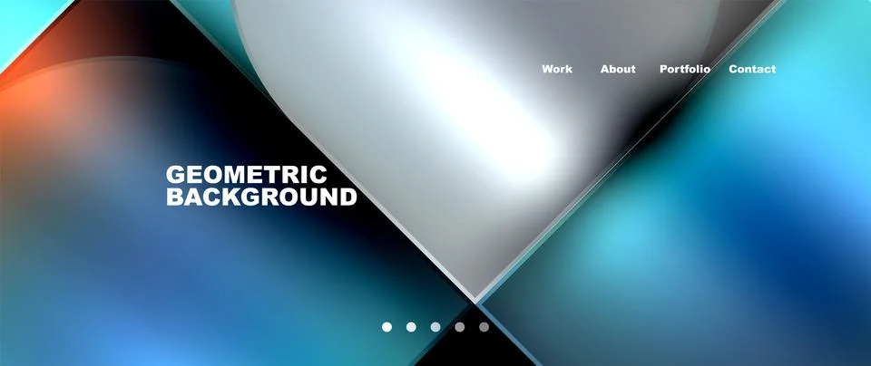 Geometric background filled with triangles in electric blue shades Stock Illustration