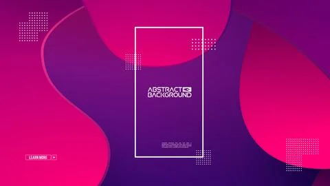 Geometric background flat layout template on purple gradient backdrop. Modern Stock Illustration