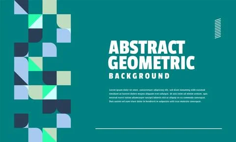 Geometric background with flat style vector Stock Illustration