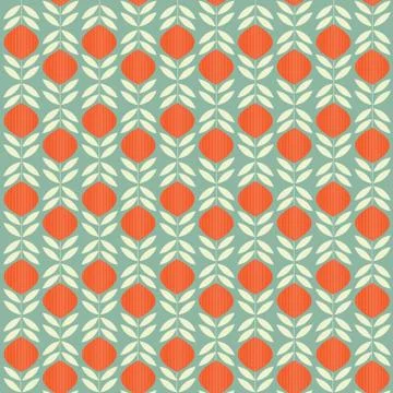 Geometric background with flowers Stock Illustration