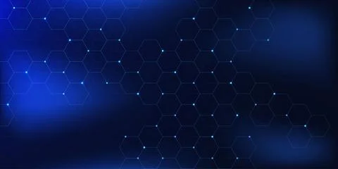 Geometric background with futuristic hexagon pattern Illustrazione stock