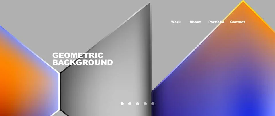 Geometric background with gradient colors in Rectangle and Triangle shapes Illustrazione stock