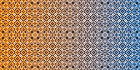 Geometric background with a gradient from orange to blue. Wallpaper with brig Stock Illustration