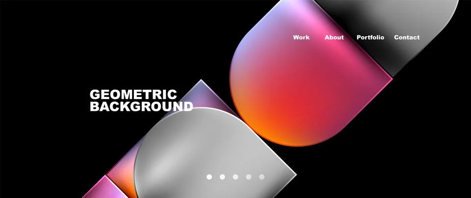 Geometric background with gradient of Sky, Violet, and Magenta colors Illustrazione stock