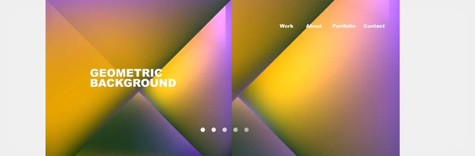 Geometric background with gradient of yellow and purple 스톡 일러스트