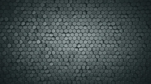 Geometric background with grey hexagons loopable 3D render 4k UHD (3840x2160) Stock Footage 111152496