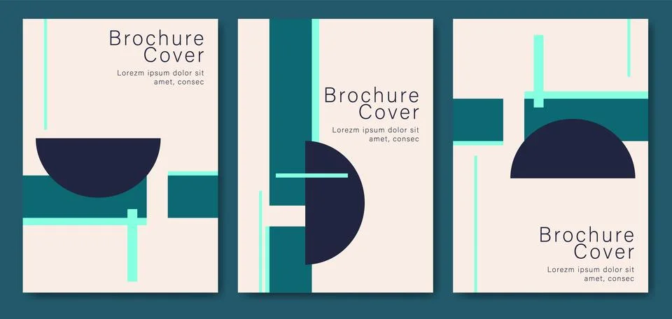 Geometric background layout collection. Creative book cover template. Isola.. Stock Illustration
